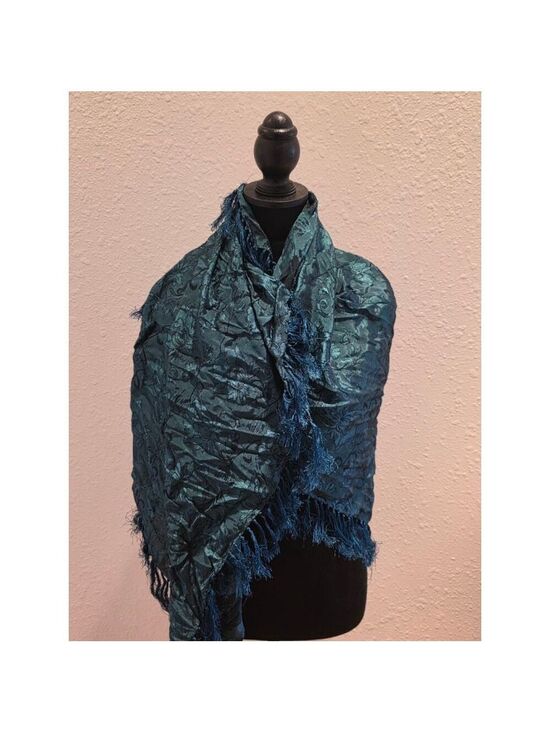 Zazou Accessories - Women's Zou Teal Floral Pattern Scarf One Size